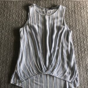 Baby blue high-low tank